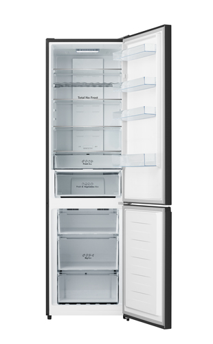 Hisense RB435N4BFE 200cm 60/40 Frost Free Fridge Freezer - Black / Stainless Steel - E Rated, Black - image 8