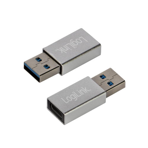 LogiLink Adapter USB 3.2 Gen1 Type-C,USB-A/M zu USB-C/F,silb, afbeelding 3