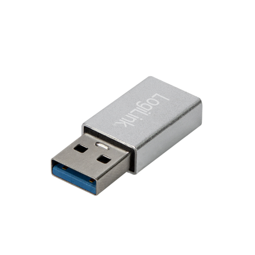 LogiLink Adapter USB 3.2 Gen1 Type-C,USB-A/M zu USB-C/F,silb
