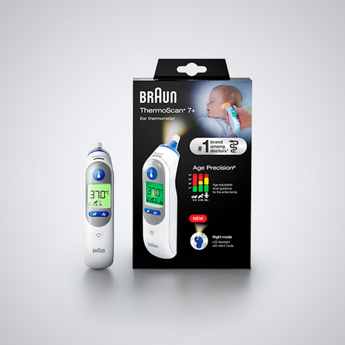 Braun IRT6525 ThermoScan 7+ Ear Thermometer with Night mode, New - image 4