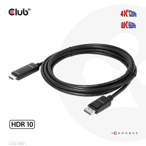 Club 3D DisplayPort 1.4 naar HDMI kabel, afbeelding 6