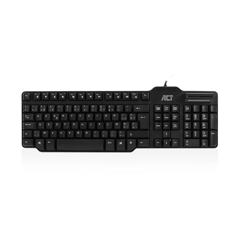 Keyboard Belgium lay-out USB Smart CardID Reader