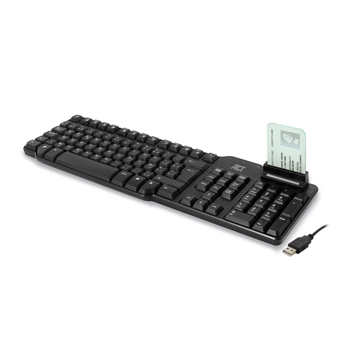 Keyboard Belgium lay-out USB Smart CardID Reader, afbeelding 2