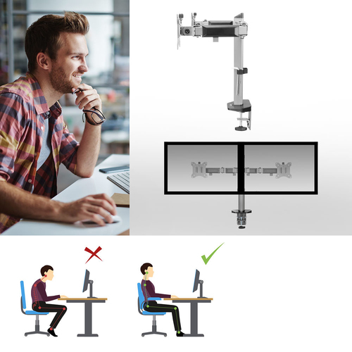 ACT Connectivity Monitorarm office, 2 schermen, afbeelding 7