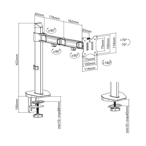 ACT AC8335 - Monitorarm, afbeelding 4