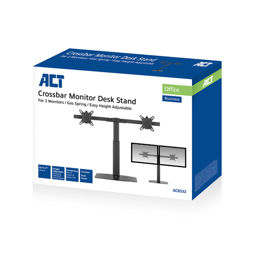 ACT AC8332 Monitorarm Gasgeveerd 2 Scherm, afbeelding 5