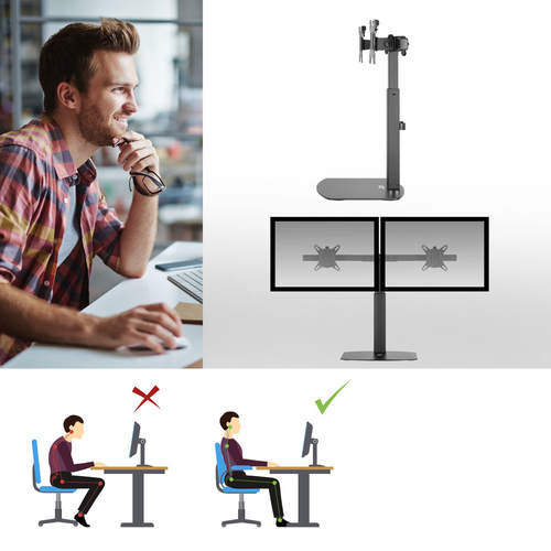 ACT AC8332 Monitorarm Gasgeveerd 2 Scherm, afbeelding 6