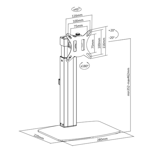ACT AC8331 - Monitorarm, afbeelding 4