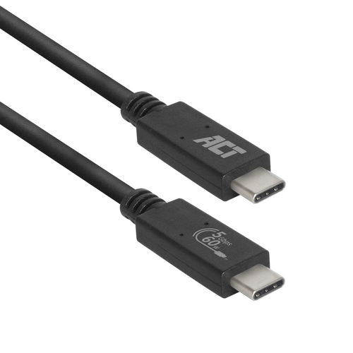 ACT Connectivity USB 3.2 Gen1 aansluitkabel C male - C male 2 meter USB-IF gecertificeerd