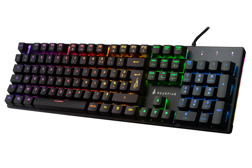 SureFire KingPin M2 Tastatur Gaming USB AZERTY Französisch Schwarz, Metallisch