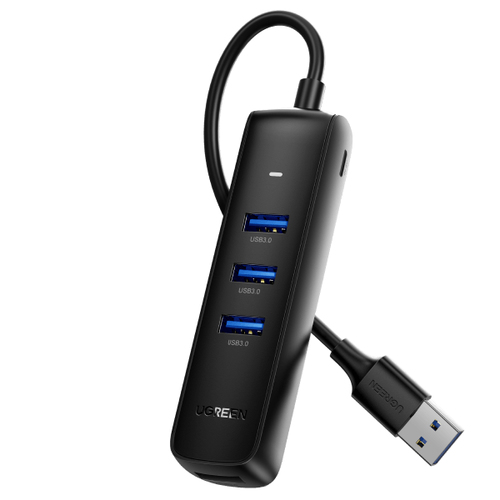 HUB USB-A Multipuertos / 4 Puertos USB 30 5Gbps / Cable de 1 Metro / Indicador Led / Ideal para Transferencia de Datos / Entrada Tipo C para alimentar equipos de mayor consumo como discos duros / Color Negro / 4 en 1 80657 - 80657