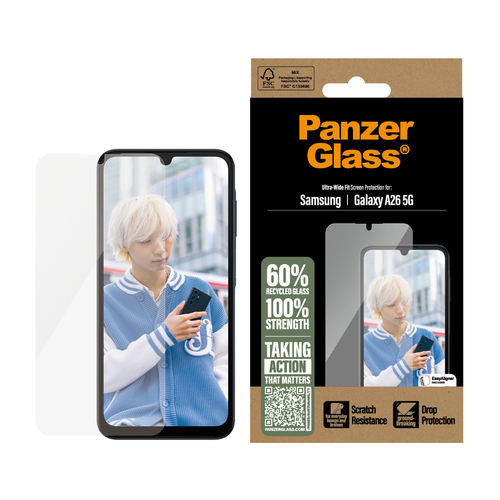 PANZERGLASS SCREEN PROTECTOR ULTRA-WIDE FIT - CLEAR, afbeelding 2