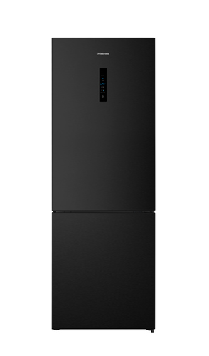 Hisense RB645N4BFE 200cm 60/40 Total No Frost Fridge Freezer - Black / Stainless Steel - E Rated, Black - image 1