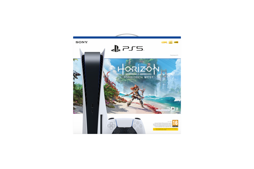 Sony PlayStation 5 + Horizon: Forbidden West 825 GB Wi-Fi Melns, Balts