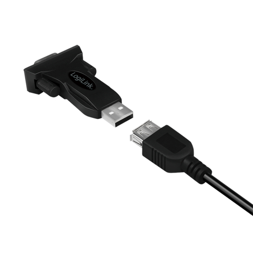 Adap Logilink USB 2.0 to DB9 Serial Adapter Win 11, Black, afbeelding 2
