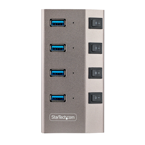 StarTech.com 4-Port Self-Powered USB-C Hub with Individual OnOff Switches, USB 3.0 5Gbps Expansion Hub wPower Supply, DesktopLaptop USB-C to USB-A, afbeelding 5