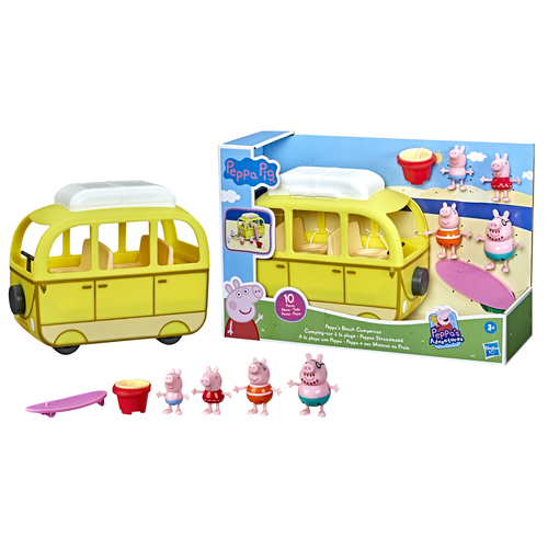 Hasbro Peppa Pig Peppa's Strand Camper speelfiguur, afbeelding 3