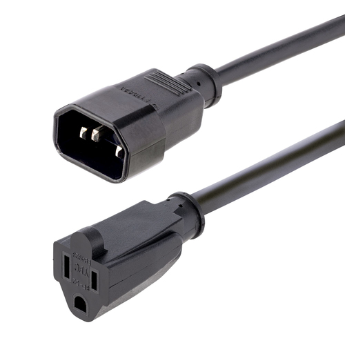 CABLE DE 1M 3FT DE EXTENSION  IEC 60320 C14 A NEMA 5-15R - 1415R-3F-POWER-CORD