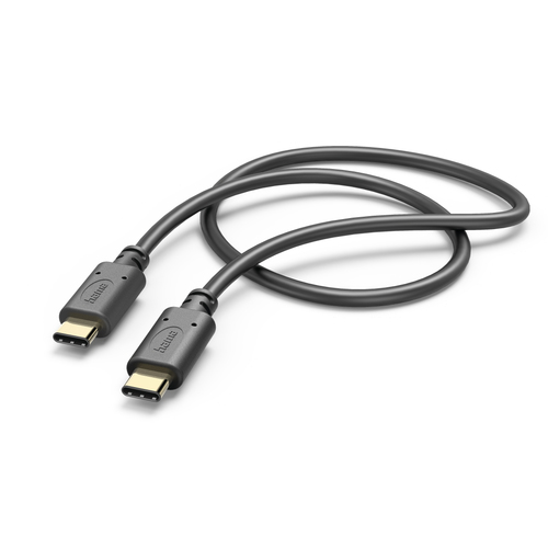Hama USB-Kabel, USB-C naar USB-C, 1 m, zwart Oplader Zwart, afbeelding 2