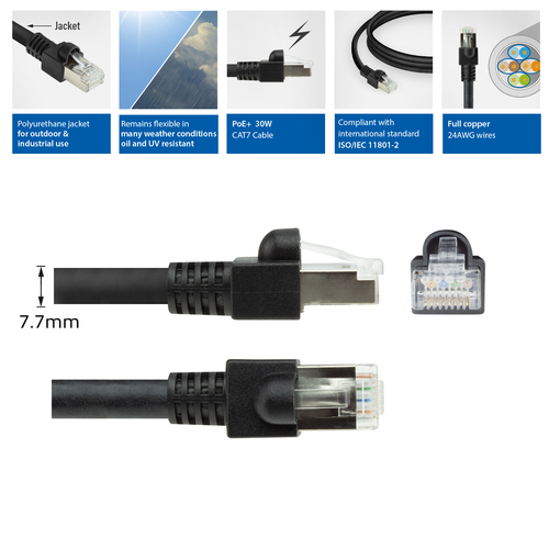 CAT7 S/FTP PUR BLACK 10.00M. 1 stk, afbeelding 6