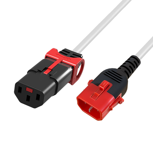 POWERCORD C13SL+-C14L WH 0.50M. 1 stk