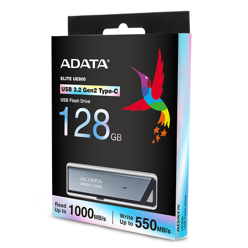 AELI-UE800-128G-CSG MEMORIA USB ADATA AELI-UE800-128G-CSG PLATA METALICA USB 3.2 TIPO C