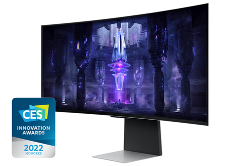 Samsung Odyssey G8 OLED 34" Quad HD Curved Gaming Monitor 175Hz in Silver - Silver - image 4
