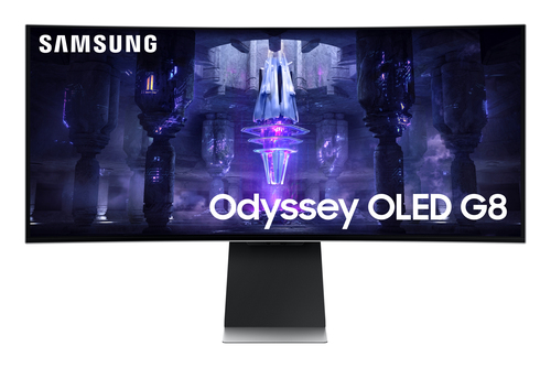 Samsung Odyssey G8 OLED 34" Quad HD Curved Gaming Monitor 175Hz in Silver - Silver - image 1