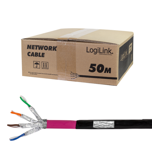 Logilink Erdverlegekabel S/FTP Cat7 AWG23 1000MHz schw. 50m, afbeelding 5