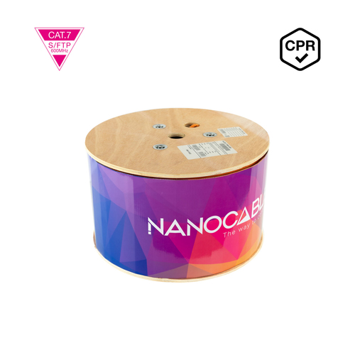 Bobina de Cable Sftp Pimf Awg23 Nanocable 10.20.1700-305 Cat.7/ 305m/ Naranja