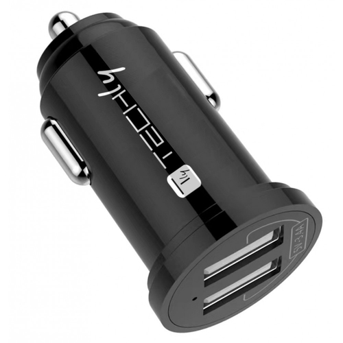 Techly Autoladegerät 2p USB A 5V/2.4A zwart, afbeelding 2