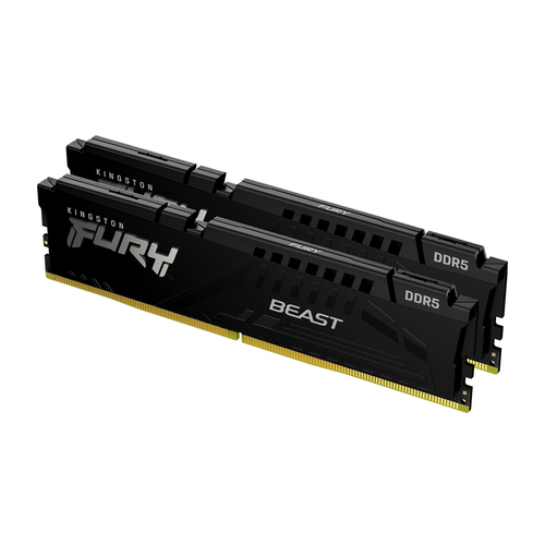 MEMORIA KINGSTON DIMM DDR5 32GB 2X16GB 5200MHZ FURY BEAST BLACK EXPO CL36 288PIN 125V C/DISIPADOR DE CALOR P/PC/GAMER/ALTO RENDIMIENTO KF552C36BBEK2-32 KF552C36BBEK2-32 - KF552C36BBEK2-32