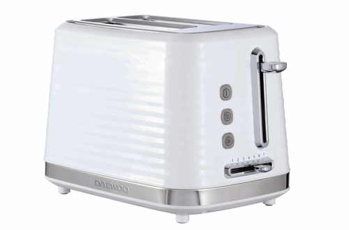 Daewoo Unisex 800W 'Argyle' 2 Slice Toaster w/ Defrost, Reheat & Cancel Functions in White White One Size female - image 3