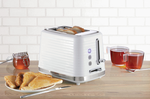 Daewoo Unisex 800W 'Argyle' 2 Slice Toaster w/ Defrost, Reheat & Cancel Functions in White White One Size female - image 2