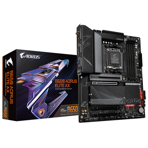 MOTHERBOARD GIGABYTE B650 AORUS ELITE AX SOCKETAM54DDR5 8000 HDMI DP ATX WIFI/BT - B650 AORUS ELITE AX