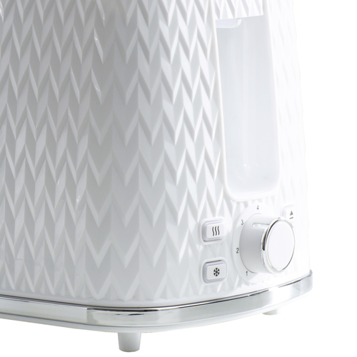 Daewoo Unisex 800W 'Argyle' 2 Slice Toaster w/ Defrost, Reheat & Cancel Functions in White White One Size female - image 4