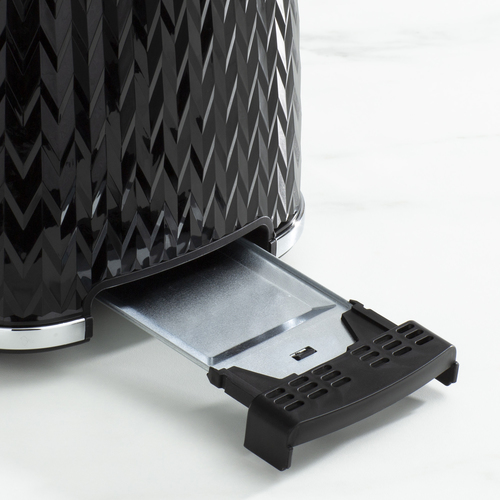Daewoo 800W 'Argyle' 2 Slice Toaster With Defrost, Reheat & Cancel Functions in Black - Black - image 4