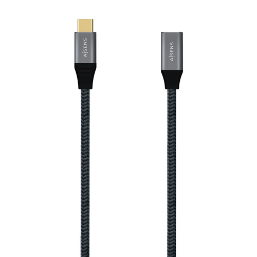 AISENS A107-0635 cabo USB 1 m USB4 Gen 2x2 USB C Cinzento