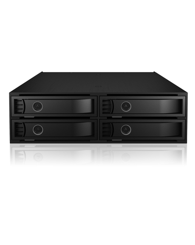 HD enclosure backplane 2,5 x4 ICY BOX SATA/SAS  HDD/SSD up to 15mm, metal, aluminum, black, afbeelding 4