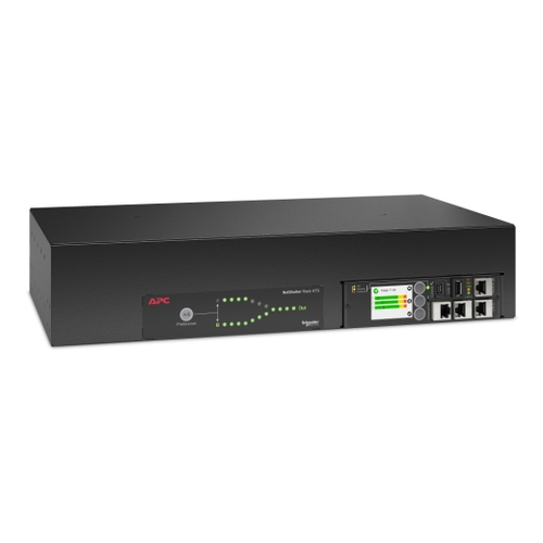 APC NetShelter - Conmutador de transferencia automática montaje en bastidor - CA 120 V - 2880 VA - 1 fase - USB Ethernet 10/100/1000 - input alimentación NEMA L5-30P 24A - conectores de salida 16 NEMA 5-20R 16A - 2U - 244 m cable - negro - AP4453A