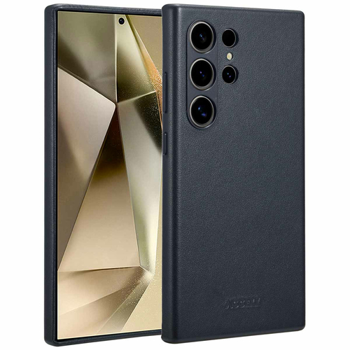 Accezz MagSafe Leather Backcover Samsung Galaxy S24 Ultra - Onyx Zwart