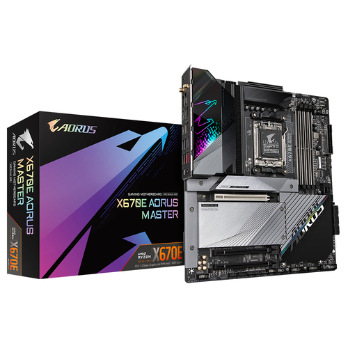 X670E AORUS MASTER MB GIGABYTE X670E AORUS MASTER AMD S-AM5 7A GEN/4X DDR5 5200/HDMI/M2/4X USB32/USB-C/ATX/GAMING X670E AORUS MASTER