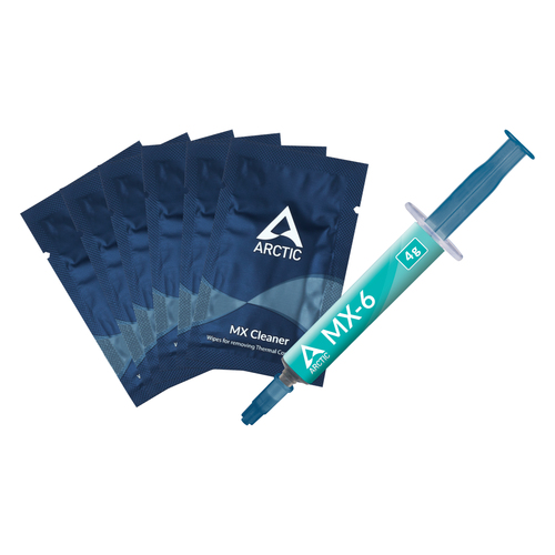 Arctic MX-6 Thermal Compound 4g - + 6 Cleaner Wipes - ACTCP00084A - image 1