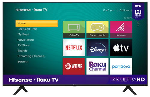 TV HISENSE 58 4K UHD/ROKU SMART TV/Dolby Vision HDRHDR10/Control de Voz por App/Alexa /Siri/HeyGoo 58R6E3 - 58R6E3