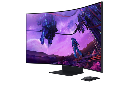 MONITOR LED SAMSUNG 55 WIDESCREEN ODYSSEY ARK  4K UHD 3840X2160 NEGRO, WIFI, BLUETOOTH, 4 HDMI, 2 USB, CURVO, 1000R,  165 HZ, 1MS, BOCINAS, VERTICAL/HORIZONTAL. - LS55BG970NLXZX