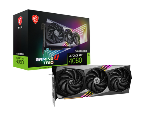 VGA MSI RTX 4080 GAMING 16GB TRIPLE FAN 256BIT GDDR6 1HDMI 3DP GEFORCE RTX 4080 16GB GAMING X TRIO - GEFORCE RTX 4080 16GB GAMING X TRIO