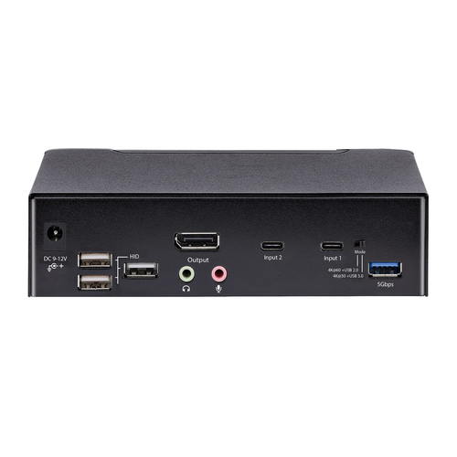 StarTech.com USB C KVM Switch, 2 Port DisplayPort KVM w 4K 60Hz UHD HDR Video, 3.5mm Audio, USB Type C KVM Switch, 4x USB HID and 2x USB A 3.2 Gen 1, afbeelding 4