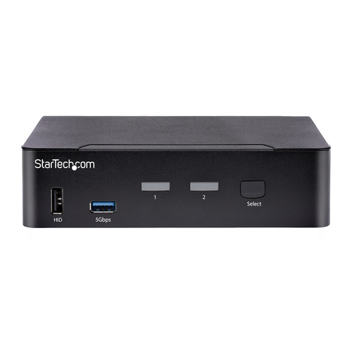 StarTech.com USB C KVM Switch, 2 Port DisplayPort KVM w 4K 60Hz UHD HDR Video, 3.5mm Audio, USB Type C KVM Switch, 4x USB HID and 2x USB A 3.2 Gen 1, afbeelding 3