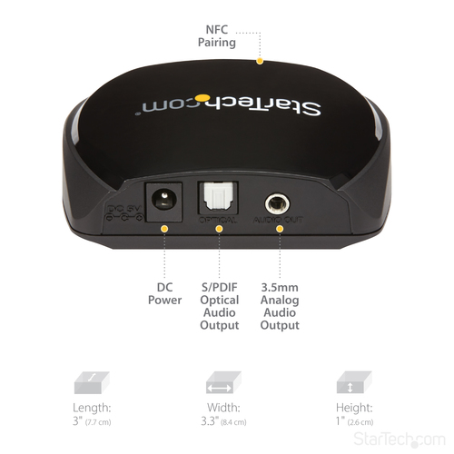 StarTech.com Bluetooth Audio Receiver with NFC - Wireless Audio – image 7