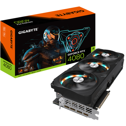 GV-N4080GAMING OC-16GD TARJETA DE VIDEO GIGABYTE 16GB RTX 4080 GAMING GDDR6X PCI-E 4.0 3*DP 1*HDMI UPC 